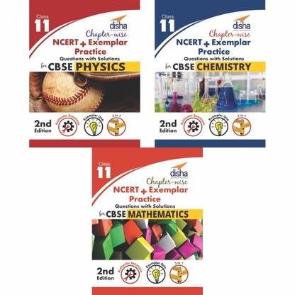 Chapter-wise NCERT + Exemplar Solutions for CBSE Class 11 PCM (set of 3 books) - 2nd Edition Second Edition