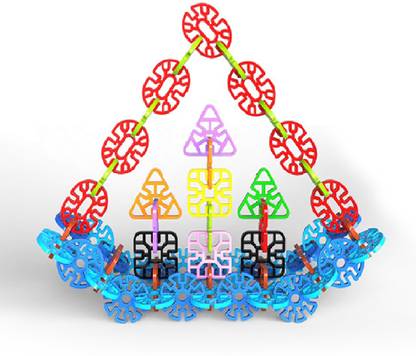 Toys Bhoomi Interlocking Geometry Snowflakes Building Blocks Educational Stem Toys - 230 Pieces