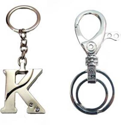 MGP FASHION Alphabets with metallic silver locking key chain 27 Locking Key Chain