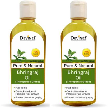 DEVINEZ Bhringraj Oil - 100% Pure, Natural, Undiluted, Therapeutic Grade Coldpressed Oil For Hair growth, Falling Hair Hair Oil