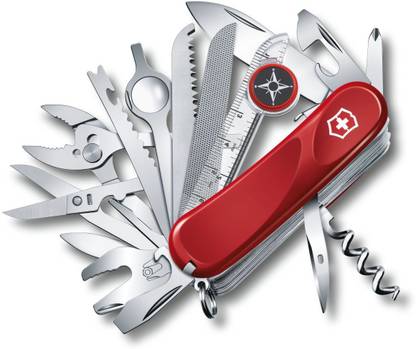 Victorinox Evolution S54, 85mm, Red, Gift Box Standard Size 15 Function Multi Utility Swiss Knife