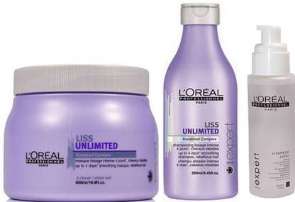 L'Oréal Paris Professionnel Paris Liss Unlimited Hair Spa With Shampoo & Vive Pro Nutri Gloss For Shiny & Healthy Hair