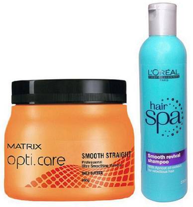 MATRIX Opticare Smooth Straight Hair Spa With Loreal Professionnel Paris Smooth Revival Shampoo