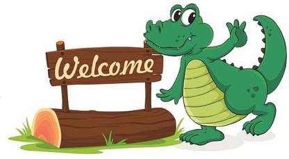 Asmi Collections 74 cm Beautiful Crocodile Welcomes Removable Sticker