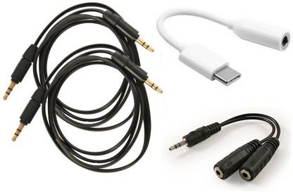 De-TechInn Headphone Splitter Accessory Combo for mobile