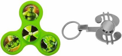 Krypton PACK OF 2 2 IN 1 Dollar Shape Fidget & Hulk Metal Spinner Toy