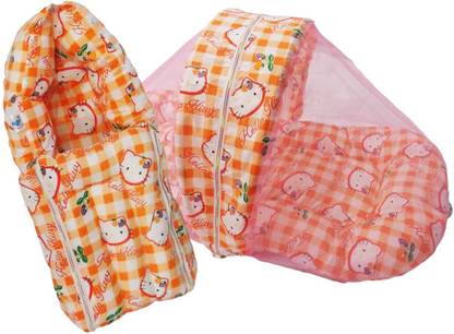 Dolphin52 Dolphin52- Combo set of BABY BED and BABY BED WITH MOSQUITO NET for babies of AGE: 0-3 months