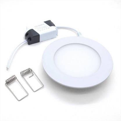 LED PANEL LIGHT 6W ROUND WHITE SLIM Recessed Ceiling Lamp