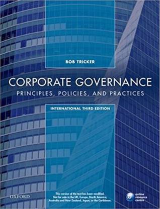 Corporate Governance: Principles, Policies, And Practices
