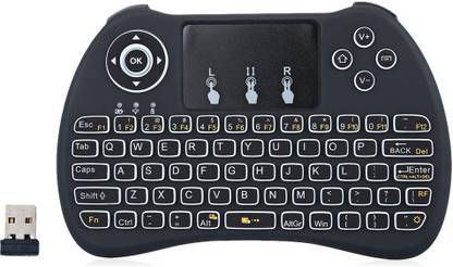 microware H9 Mini 2.4G Wireless Touchpad Keyboard Wireless Handheld Tablet Keyboard Compatible with Desktop, Laptop, Mac
