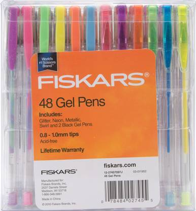 Fiskars Gel Pens Medium Point .8Mm 48/Pkg-
