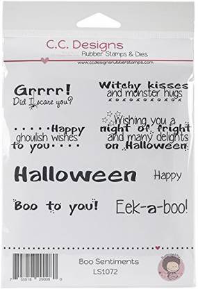 Cc Designs C.C. Boo Sentiments Logo Cling Stamps, 4.5" By 3.5"