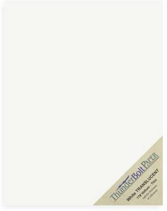 ThunderBolt Paper 50 Soft Off Slucent 17# Thin Sheets 8.5" X 11" Standard Letter|Flyer Size 17 Lb/Pound Light Weight Fine Quality Tracing, Fun Or Formal Use Not A Clear Sparent
