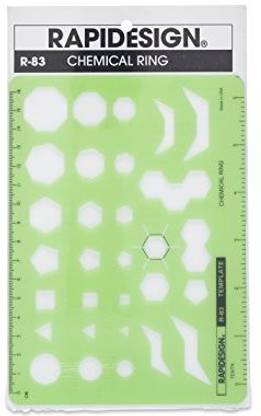 RAPIDESIGN Chemical Rings Template, 1 Each