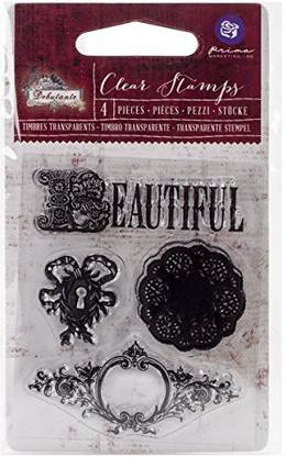 Prima Marketing Debutante Clear Stamps, 2.5 X 3", Beautiful