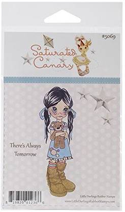 Little Darlings Saturated Canary Unmounted Rubber Stamp, 4-Inch By 1.5-Inch, There'S Always Tomorrow