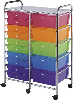 ALVIN & COMPANY Double Storage Cart W/15 Drawers-25.5"X38"X15.5"