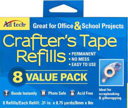 Ad-Tech Crafter'S Tape Refills 8/Pkg-Value Pack