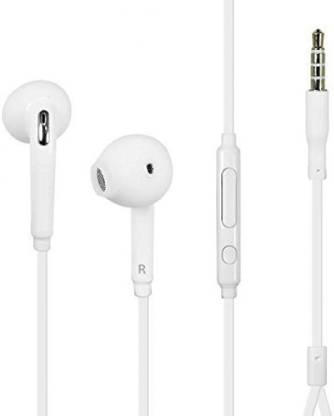 MobStore Handfree compatible for Galaxy S7 edge In-ear Round Wired Headphone/Earphone/Stereo Headphone (White) Wired