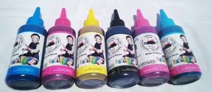 iperfect enterprises iPerfect -(100ML X 6C) Pigment ink for all Epson Printers Black + Tri Color Combo Pack Ink Cartridge