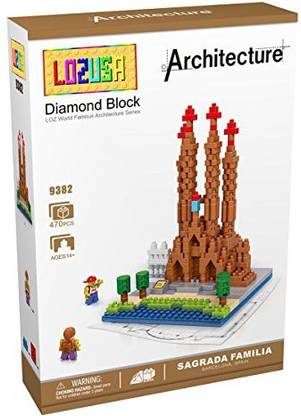LOZUSA Sagrada Familia Cathedral Diamond Block Micro Blocks Architecture Construction Model