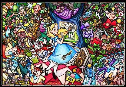 Tenyo (Dp 027) Disney Stained Glass Alice In Wonderland