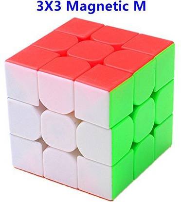Cuberspeed Magnetic 3X3 Stickerless Magic Cube With Magnetic Inside Moyu Mf3Rs M Stickerless 3X3X3 Speed Cube Um