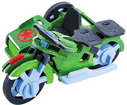ROBOTIME 3D Wooden Painting Diy Moto Tricycle Educational Toys Craft Kit For Children And Adult Jp240B