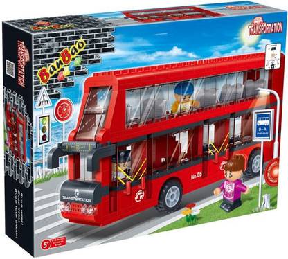 Banbao Building Blocks Transportation Double Decker Bus