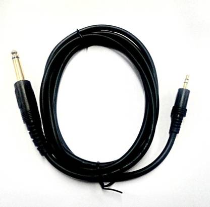 Gadget-Wagon p38 plug male 6.35 mm mono to 3.5 mm stereo aux for computer, microphone , mixers DJ sound 3 meters Straight TS Patch Cable