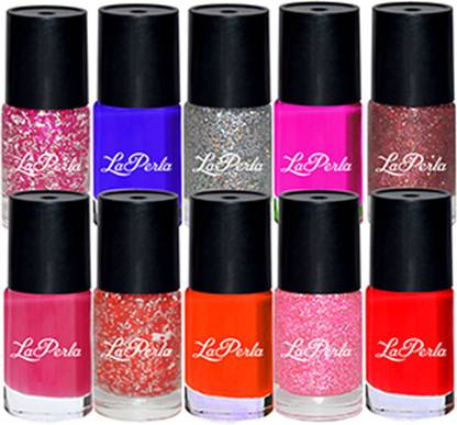 adbeni Laperla Jari and Matt Nail Paint Pack of 10