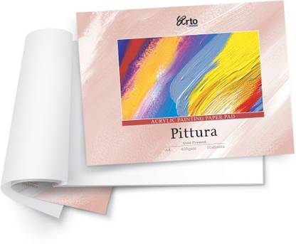 Campap Fabriano Pittura Cold pressed, Rough, Natural Grain A4 400 gsm Acrylic Paper