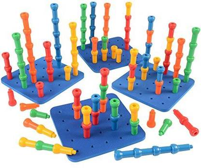 Constructive Playthings Cpx 438 Giant Pegboard Set With 4 Pegboards And 100 Hold Tight Pegs