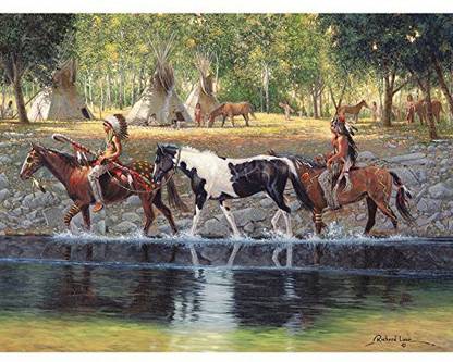 Bits and Pieces Jigsaw Puzzle For Adults - The Prize - Native American Jigsaw By Artist Russ Docken