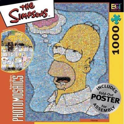 Robert Silvers Photomosaics Simpsons Photomosaic Homer With Donut