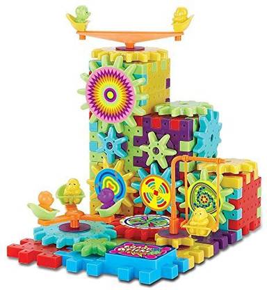 Funny Bricks Gear Building Toy Set Interlocking Learning Blocks Motorized Spinning Gears