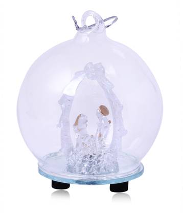 Skylofts I Love You Romantic Crystal Couple In Glass Ball Romantic Decoration Piece for Boy Friend , Girl Friend Loved ones Decorative Showpiece  -  10 cm