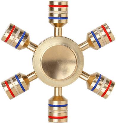 Sehrish Fidget Spinner 6 Wings Brass Metal