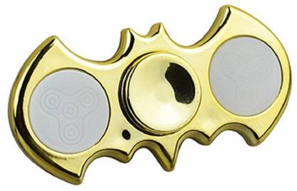 Sehrish Fidget Spinner Chrome Batman LED Lights Glossy Shinning(Gold)