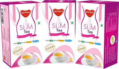 NUTRUS Slim Tea (Lemon) 20 Sachets (2g each) Lemon Instant Tea Box