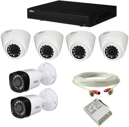 DAHUA SET OF 4+2 DOME AND BULLET CCTV WITH 8 CH DVR & OTHER ACCESSORIES. Security Camera