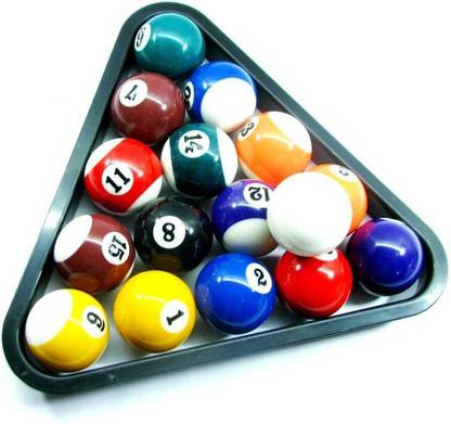 HE Retail Supplies Triangle Setter And Pool Balls (Set of 16) Billiard Ball