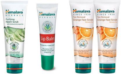 Himalaya Herbals Tan Removal Orange Face Scrub, Purifying Neem Scrub, Tan Removal Orange Face Scrub