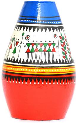 आर्ट गोदाम Hand painted टेराकोटा वास
