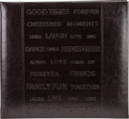 Pioneer Post Bound Words Album 8"X8"-Brown