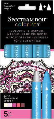 Crafter'S Companion Spectrum Noir Colorista Markers 5/Pkg-