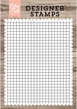 Echo Park Paper Background Stamp A2-Grid A2