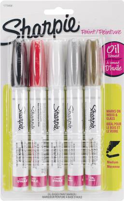 Sanford Sharpie Medium Point Oil-Based Opaque Paint Markers 5/Pkg-