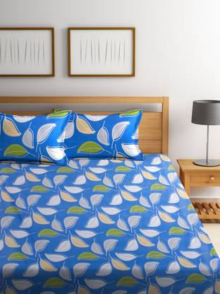 Raymond Cotton Double Flat 104 TC Printed Bedsheet