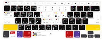 Saco Adobe Photoshop Shortcuts Keyboard Skin Hot Keys PS Keyboard Cover for Macbook Air 13 & Macbook Pro 13 15 17(With or w/out Retina Display), iMac Wireless Apple Keyboard (US Keyboard) Laptop Keyboard Skin